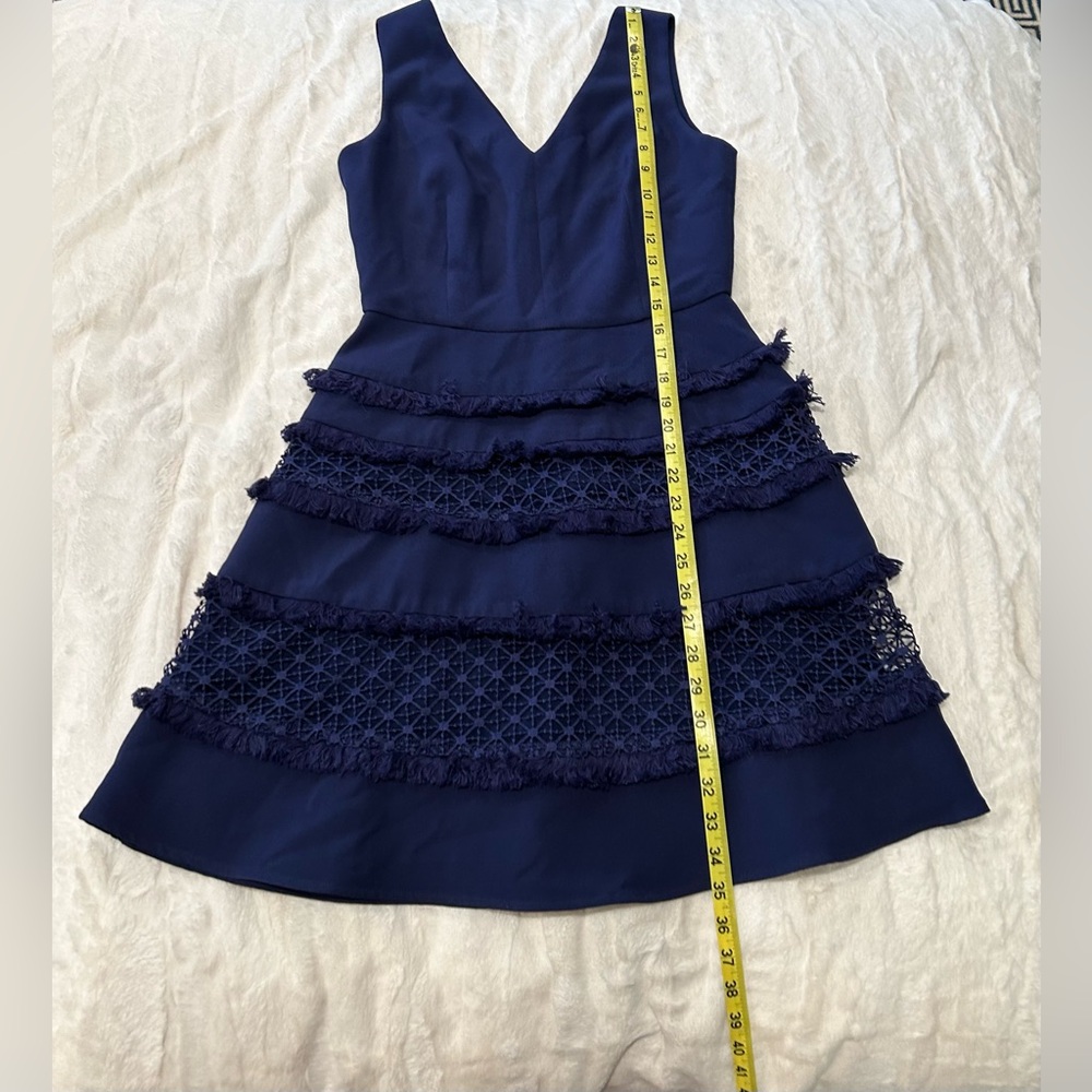 Adelyn Rae Navy Ruffle Dress - Picture 4 of 7
